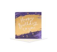 UK Greetings Birthday Card for Him/Her/Friend - Starry Gold Foil Design - From The Camden Collection