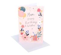 UK Greetings | Birthday Card for Mam | Flowers, Balloons and Presents