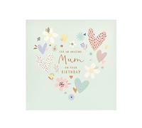 UK Greetings Birthday Card for Mum - Amazing Design, White, 210x210mm