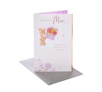 UK Greetings | Birthday Card for Mum | Happy Birthday Gifts | Her, Girls, Women | Adorable Teddy Design | With Envelope | 155 x 235 mm