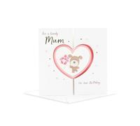 UK Greetings | Birthday Card for Mum | Happy Birthday Gifts | Her, Girls, Women | Heart Design | With Envelope | 192 x 192 mm