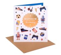 UK Greetings | Birthday Card for Nephew | Icons Design | With Envelope