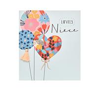 UK Greetings Birthday Card for Niece - Pretty Balloons Design