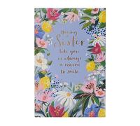UK Greetings Birthday Card for Sister - Floral Border Design