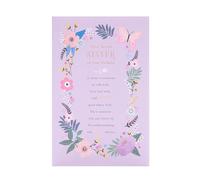 UK Greetings Birthday Card for Sister - Floral Border Design - Thinking of You Range