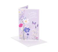 UK Greetings | Birthday Card for Sister | Happy Birthday Gifts | Her, Girls, Women | Flowers & Butterflies Design | With Envelope | 12.1x18.4cm