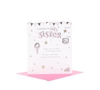 UK Greetings | Birthday Card for Sister | Happy Birthday Gifts | Her, Girls, Women | Fun Birthday Poem Design | With Envelope | 165 x 190 mm