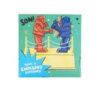UK Greetings Birthday Card for Son - Interactive Rock 'em Sock 'em Design