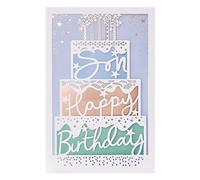 UK Greetings Birthday Card for Son - Laser Cut Cake Design