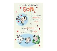 UK Greetings Birthday Card for Son - Poem Design, Orange, 149mm x 229mm