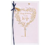 UK Greetings Birthday Card for Wife - Heart Tree Design