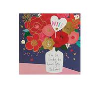 UK Greetings Birthday Card for Wife - Vase Bouquet Design