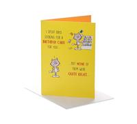 UK Greetings | Birthday Card | Funny Cheeky Cat Design | With Envelope | Happy Birthday Gifts | Greeting Card | Her/Him | 12.7cm x 17.8cm