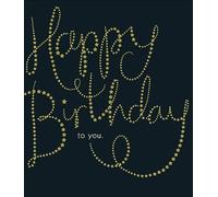 UK Greetings Birthday Card for Him/Her/Friend - Gold Lettering Design,Black,159mm x 184mm