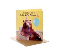 UK Greetings | Birthday Card | Happy Birthday Gifts | Him, Boys, Men | Funny Grumpy Git Design | With Envelope | 15.9cm x 18.4cm