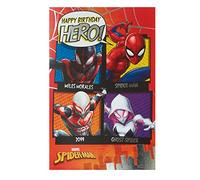UK Greetings Birthday Card - Marvel Birthday Card - Boys Birthday Card - Happy Birthday Hero, 698306-0-1, Multi