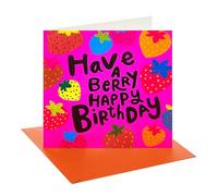 UK Greetings | Birthday Card | Strawberries Design | With Envelope