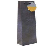 UK Greetings | Bottle Bag for Him/Her/Friend | Party/Gift Bag | Birthdays/Thank You Teacher/Weddings | Black Design | 13.3 x 32.7 x 8.3 cm