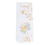 UK Greetings | Bottle Bag - From The Camden Collection | Party/Gift Bag | Birthdays/Weddings/Christmas | Foil Floral Design | 13.3 x 32.7 x 8.3cm
