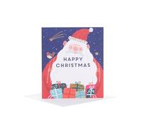 UK Greetings | Braille Christmas Card | Santa Claus Design | With Envelope