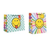 UK Greetings Bundle of 2 Gift Bags | Smiley Design