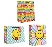 UK Greetings | Bundle of 3 Gift Bags | Smiley Deisgn