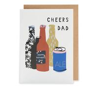 UK Greetings | Cheers Dad Father's Day Card | Card for Dad, Grandad, Husband | Him, Boys, Men | Brew-Tastic Fun! | With Envelope | 12.7x17.8 cm