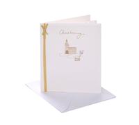 UK Greetings | Christening Card | Congratulations Card | Her/Him | Cute Design | With Envelope | 143 x 165 mm