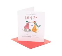 UK Greetings | Christmas Card for Both of You | With Envelope | Xmas Presents | Greeting Card | Her/Him | 18.4 x 15.9cm