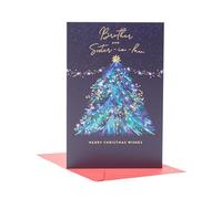 UK Greetings | Christmas Card for Brother and Sister-In-Law | With Envelope | Stunning Tree Design | Xmas Presents | Her/Him | Greeting Card | 22.9 x 14.9cm