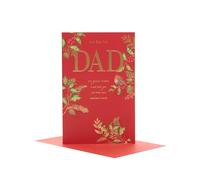 UK Greetings Christmas Card for Dad - Robin Design