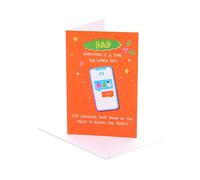 UK Greetings | Christmas Card for Dad | Xmas Presents | Him, Boys, Men | Dad - Phone | With Envelope | 18.4 x 12.1 cm