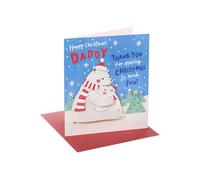UK Greetings Christmas Card for Daddy - Cute Polar Bears Design