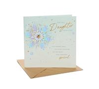 UK Greetings Christmas Card for Daughter - Snowflakes Design