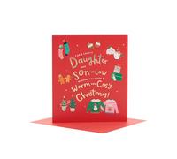 UK Greetings Christmas Card for Daughter & Son-in-Law - Sweet Cosy Design