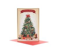 UK Greetings Christmas Card for Friends - Stunning Tree Design