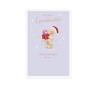UK Greetings | Christmas Card for Granddaughter | With Envelope | Bear Holding Presents Design | Xmas Presents | Counter Cards | 13.7 x 21cm
