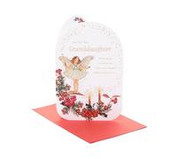 UK Greetings | Christmas Card for Granddaughter | Xmas Presents | Her, Girls, Women | Flower Fairies Granddaughter | With Envelope | 21 x 13.7 cm