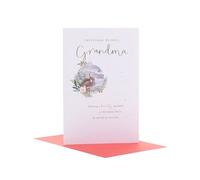 UK Greetings Christmas Card for Grandma - Rabbits Design