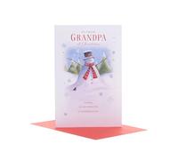 UK Greetings Christmas Card for Grandpa - Snowman Design