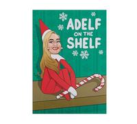 UK Greetings Christmas Card for Him/Her/Friend - Adelf on the Shelf Design