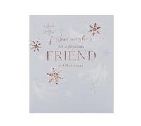UK Greetings Christmas Card for Him/Her/Friend - Snowflakes Design