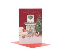 UK Greetings Christmas Card for Husband - Cosy Festive Scene Design