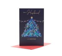 UK Greetings Christmas Card for Husband - Stunning Tree Design