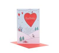 UK Greetings Christmas Card for Husband - Sweet Sketch Design