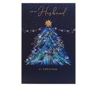 UK Greetings Christmas Card for Husband - Tree Design