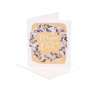 UK Greetings | Christmas Card for Mum & Dad | With Envelope | Xmas Presents | Greeting Card | Her/Him | 18.4 x 15.9cm