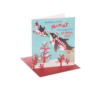 UK Greetings Christmas Card for Mummy - Cute Penguins Design