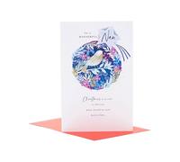UK Greetings Christmas Card for Nan | Heartfelt Robin Design With Envelope