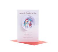 UK Greetings Christmas Card for Sister & Brother-In-Law - Snow Couple Design
